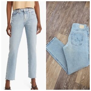 AG Ex-Boyfriend Slouchy Slim Raw Hem High Rise Denim Jeans High Waist Contour360